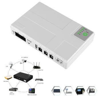 10400mAh USB 5V 9V 12V 1A 5.5x2.5mm, Nenutrūkstamo Maitinimo šaltinis, UPS Baterijos Backup WiFi Router Kamera Garsiakalbis