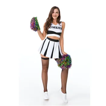 2022 naujas cheerleaders kostiumas mokyklos futbolo kūdikių komanda aerobikos vienodas moteris roleplay moteris studentų kostiumas seksualus, trumpas sijonas