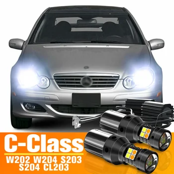 2x Dual Mode LED Posūkio Signalo+Šviesos važiavimui Dieną DRL Reikmenys Mercedes Benz C-Class W203 W204 CL203 S203 S204 2000-2010