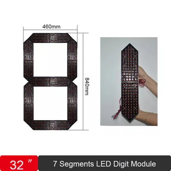 32 Colių Skaitmenų 7 Segmentų LED Ekranas Didelis Segmentas Naftos /Dujų Kainos Pasirašyti Lauko Vandeniui Modulis