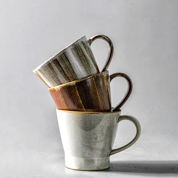350ml retro vintage taurės Japonų keramikos kavos puodelio nustatyti mažas prabangus rankų darbo biuro puodelis pieno puodelis