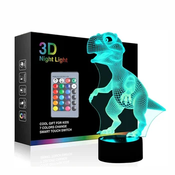 3D Vaikai, Vaikai Naktį Lempos Dinozaurų Žaislai Berniukams 10 