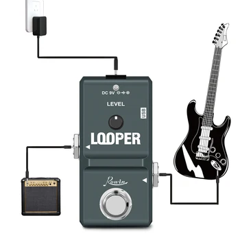 48K Looper Elektrinė Gitara Poveikis Linijos Pedalas 10 Min. Apsisukimo Neribotas Overdubs USB Prievado Tiesa Apeiti ne Ghet Muzikos Pard.