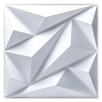 50x50cm Plastikiniai 3D Sienų Plokštės Diamond Baltas Kambarį, Miegamąjį, TV Foną, Lubų Pakuotėje yra 12 Plytelės