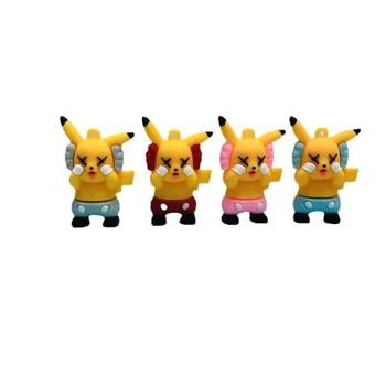 Anime Periferinių Pokemon Papuošalai Mielas Pikachu Keychain Priedai Kuprinę Keychain Pakabukas Animacinių Filmų Lėlės