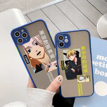 anime Tokyo Revengers Telefono dėklas matinis skaidrus iphone 14 11 12 13 plus x mini xs xr pro max dangos