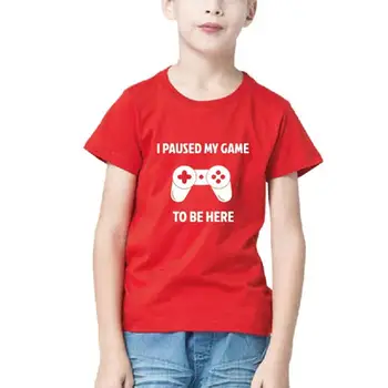 Aš Pristabdytas, Mano Žaidimas Būtų Čia Jaunimo T-Shirt Žaidėjus Jaunimo Tee Marškinėliai Vasaros Medvilnės Mielas Vaizdo Žaidimas Marškinėliai