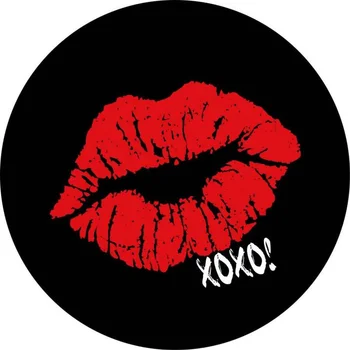 Bučiuoja Lūpas + XOXO Atsarginių Padangų Viršelio Dizainas Visiems, Kad Modelių Universalus Varantys Padangų Dangtis