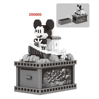 Disney Mickey Laivų Statyba Blokai talpinimo Žaislai 