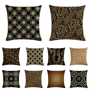 Geometrijos dekoratyvinių pagalvėlių apvalkalus Mados juodos ir baltos juostelės lino Aikštėje Sofa-Lova Automobilių custom print Pagalvę Padengti ZY1069