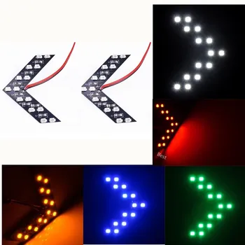 GRILIS@FUKA 2vnt 14SMD LED Rodyklių Automobilio Posūkio Signalo Lemputė, Automobilio galinio vaizdo Šoniniai Veidrodėliai Lengvojo Tinka Honda 