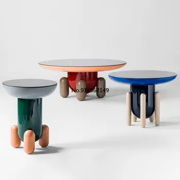 Gyvenamasis kambarys arbatos kelias lyties spalvų erdvė apskritojo stalo dizaineris maži, apvalūs kūrybos kavos staliukas escritorios mesas baldai طاولات