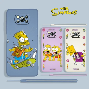 Homer Simpson-J Xiaomi POCO X3 NFC F3 GT M4 M3 M2 Pro C3 X2 Ultra 11 5G Silikono Skysčio Virvę, Telefono dėklas Fundas Dangtis