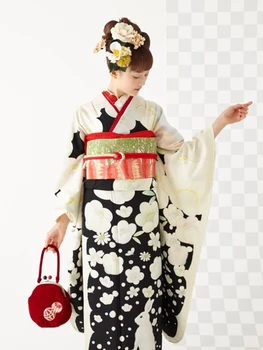 Japonų Stiliaus Gėlių Spausdinti Suknelė Ilgai Kimono Sijonas Kawaii Drabužių Mergaičių Grupė Skraiste Nustatyti Senovinių Kostiumų Azijos Cosplay Moterys Naujas