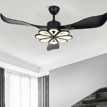 Kūrybos ventiliatorius su lempa Šiuolaikinės Montuoti Ventiliatorius su LED lempos rinkiniai ir nuotolinio valdymo 42/52 colių 220V