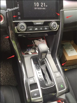 Lapetus Perdavimo Shift Pavarų dėžė Rėmelis Padengti Trim Tinka Honda Civic 2016 - 2020 ABS Reikmenys, Interjero Anglies Pluošto Atrodo
