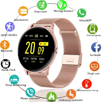 LIGE Moterų Smartwatch Sporto Treniruoklių Laikrodžiai Širdies ritmo Monitoringo Sveikatos Pedometer Tinka 