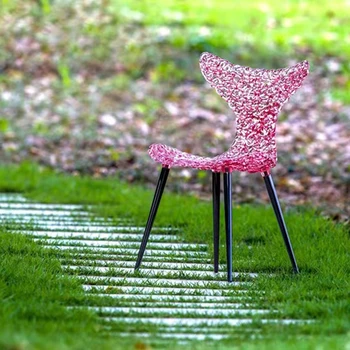 Meno kėdė epoksidinės kristalų išmatose namų valgomojo kėdė polikarbonato dizaino prasme