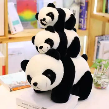 Mielas Animacinių filmų Panda Medvilnės Įdaryti Lėlės Minkštas Pliušas Pagalvės Žaislas Vaikams, Valentino Dienos Dovana, Namų Šaliai Dekoro