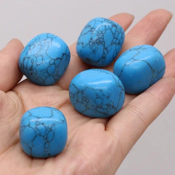  Natūralių pusbrangių Akmenų Mėlyna Turkio spalvos Netaisyklingos Formos Energetikos Akmuo, Mineralinis Pavyzdys Gydymo Brangakmenio Papuošalai 20-30mm