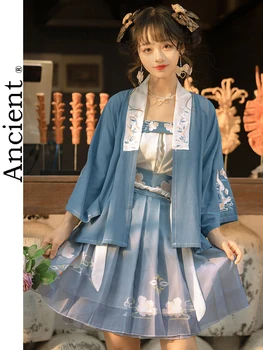 Nauja Vasaros Kinijos Tradicinių Kostiumų Hanfu Modernaus Stiliaus Azijos Pagerėjo Hanbok Cosplay Pasakų Mergina Saldus Šviežios Sintezės Kimono