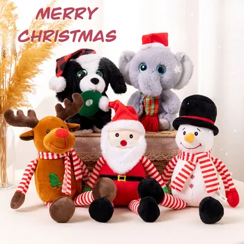 Naujas Kalėdų Serija Santa Claus Briedžių Sniego Dramblys Pliušinis Žaislas, Minkšti Minkšti Elnių Rogės Šunys Šalių Rekvizitai Lėlės, Žaislai Vaikams