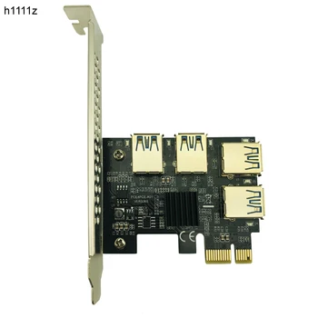 NAUJAS pridėti kortelės PCIe 1 iki 4 PCI express 16X lizdai Riser Card PCI-E 1X Išorės 4 PCI-e slot Adapter PCIe Port Multiplier Kortelės