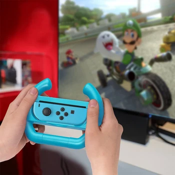 Nauji 2VNT Joycon Valdytojas Rankena Lenktynių Vairas Rankena Grips Nintendo Jungiklis OLED Džiaugsmas-Con Valdytojas Žaidimas Priedai