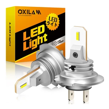 OXILAM 2vnt Mini H7 LED Žibintai, Automobilių Žibintų Lemputės Ventiliatoriaus Belaidžio H7 SPT LED Žibintai 