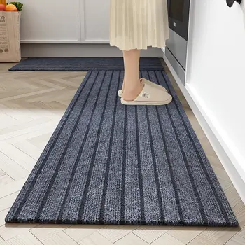 Paprastas dryžuotas, sumaišytus virtuvės grindų kilimėliai, non-slip, absorbentas ir naftos-įrodymas, grindų kilimėliai