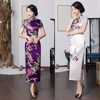 Puikus Suknelė Etninės Stiliaus Qipao Minkštas Aukštos Padalinta Vasaros Qipao Classic