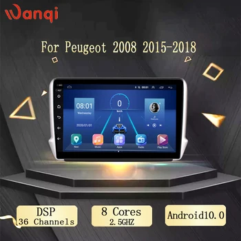 Radijo Android 10.0 Automobilių GPS DSP Automobilio Multimedijos Grotuvai Sistema Ekranas Peugeot 2008 2015-2018 DVD Video Navigacijos Žaisti Ekranas