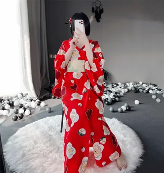 Seksualus Apatinis Trikotažas Retro Spausdinti Japonų Kimono Tuščiavidurės Movos Seksualus Korsetas Aistra Vienodas Pagundai, Cosplay Kostiumai, Apatinis Trikotažas