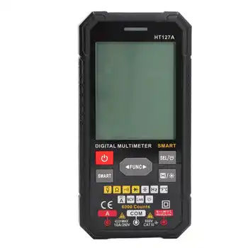 Skaitmeninis Multimetras Smart Mini Spalvotas LCD 3 Rezultatų Ekrane Kišenėje Voltmeter Įtampos Testeris HT127A skaitmeninis multimetras