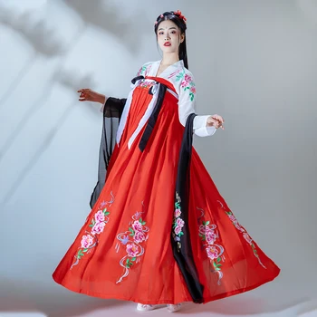 Tradicinės Kinų Apranga Ladie Hanfu Suknelė Pasakų Cosplay Liaudies Senovės Suknelė Naujųjų Metų Šaliai Siuvinėjimo Fotografijos Dėvėti