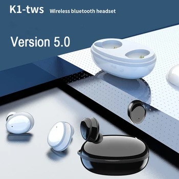 TWS-K1 Tūra, Belaidės Ausinės Touch Kontrolės IPX5 atsparumas Vandeniui HIFI Stereo 5.0 Muzikos laisvų Rankų įrangos Ausinių Gilus Baritonas Eear Dot