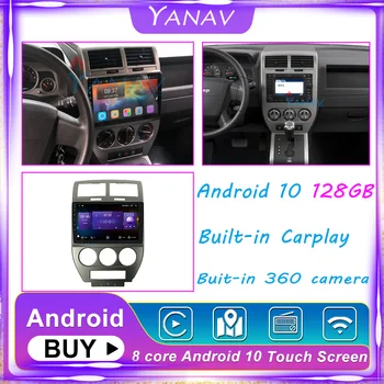 Už Jeep Compass 2007-2009 2din 6+128GB auto multimedia, GPS Navi 