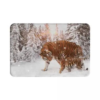 Virtuvės Grindų Kilimėlis Tigras Predator Didelė Katė Katė Dekoro Durų Kilimėlių už Kambarį neslystantis Vonios Kilimėlis, Lauko