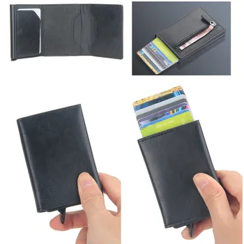 Vyriški aliuminio dėžutė anti-theft kortelė, maišelis RDA trumpas automatinė elastinga kortelė kišenėje Europos ir Amerikos moterų kortelę, rankovės piniginės