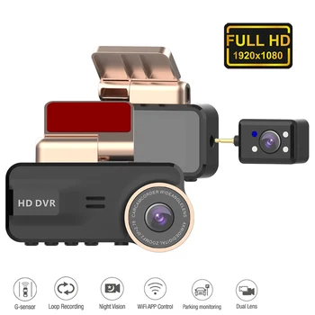 WiFi Brūkšnys Cam Automobilių DVR Transporto priemonės Brūkšnys Kamera, 1080P Full HD 