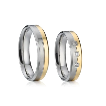 žiedai, juvelyrinių 18 karatų auksu 1 Pora Mėgėjams Aljanso užsakymą titano pora vestuvių žiedai vyrams ir moterims